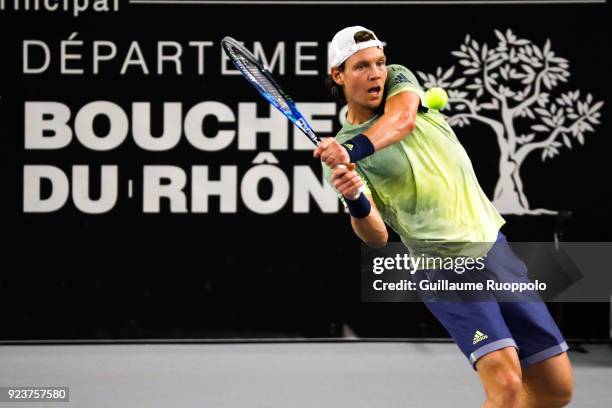 Tomas Berdych during the Open 13 Marseille 1/2 final during semi final of Tennis Open 13 on February 24, 2018 in Marseille, France.