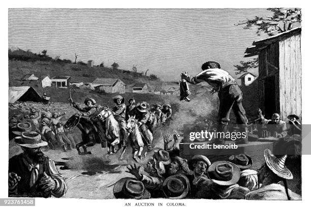 auction in coloma california - auction crowd stock illustrations