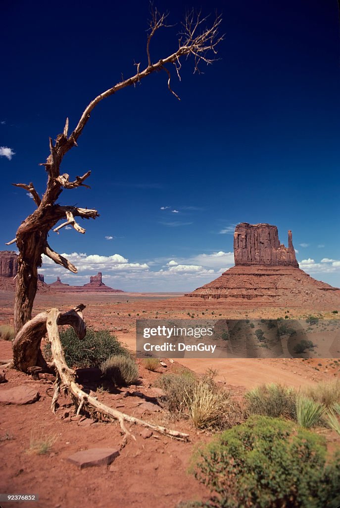 Formação rochosa chamado Mitene no Monumento Vale Utah