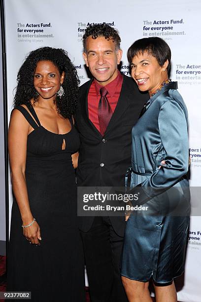Actors Audra McDonald, Brian Stokes Mitchell and Allyson Tucker attend the Chance And Chemistry: A Centennial Celebration of Frank Loesser Actors...
