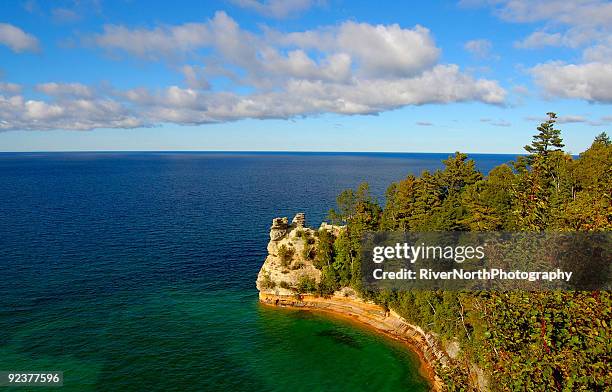 miners castle - lake superior fall stock pictures, royalty-free photos & images