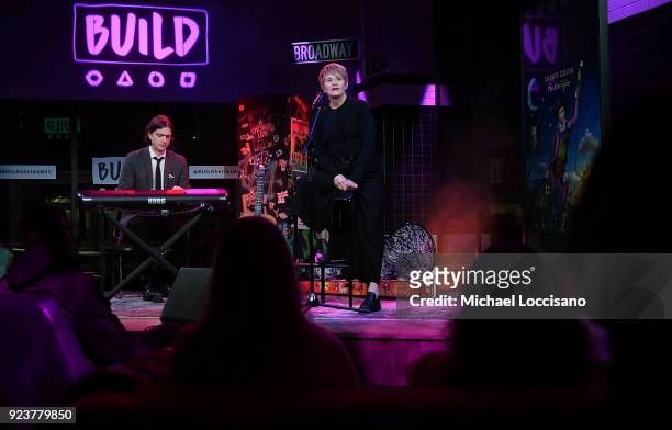 Musicians Shawn Colvin and Bryn Roberts on piano perform during a Build Studio visit after discussing her new album of children's music "The...