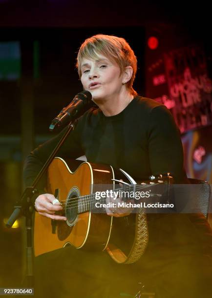 Musician Shawn Colvin performs during a Build Studio visit after discussing her new album of children's music "The Starlighter" at Build Studio on...