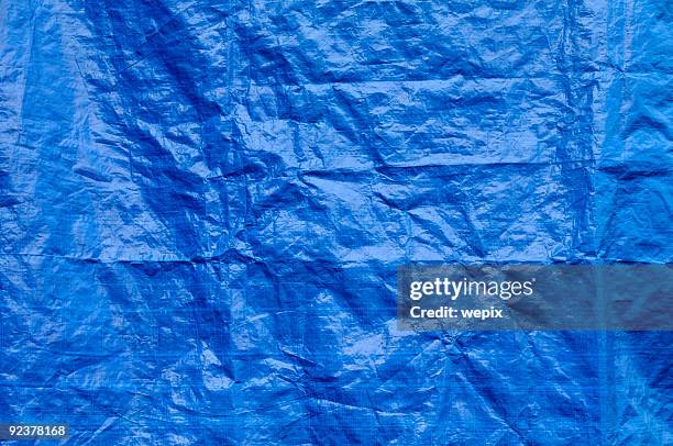 wrinkled blue tarp texture full frame background - kapell bildbanksfoton och bilder