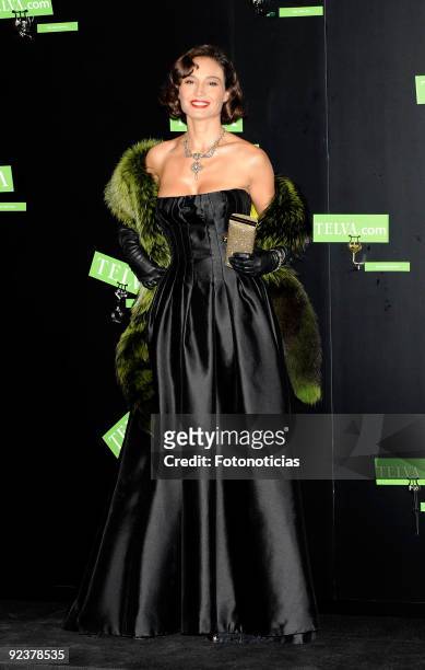 Model Juncal Rivero arrives to the 2009 Telva Magazine Fashion Awards ceremony, held at the Teatro del Canal on October 26, 2009 in Madrid, Spain.