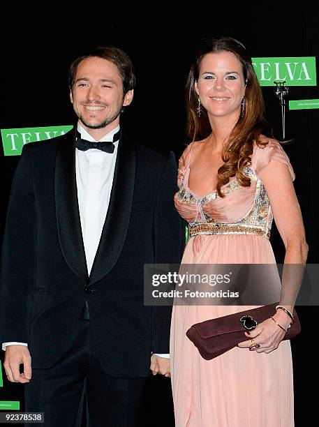 Musician Manuel Martos and Ana Bono arrive to the 2009 Telva Magazine Fashion Awards ceremony, held at the Teatro del Canal on October 26, 2009 in...