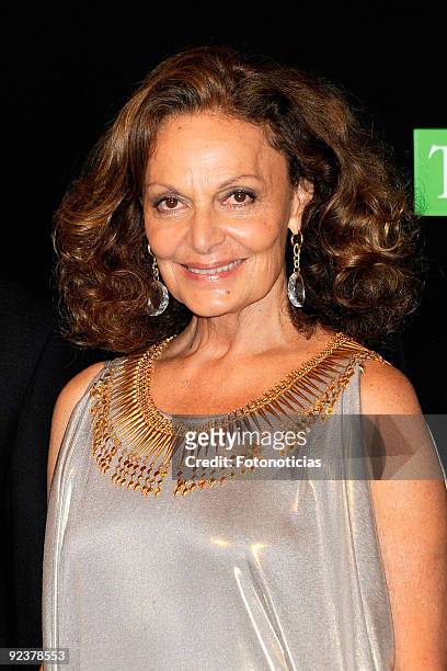 Diane Von Fustemberg arrives to the 2009 Telva Magazine Fashion Awards ceremony, held at the Teatro del Canal on October 26, 2009 in Madrid, Spain.