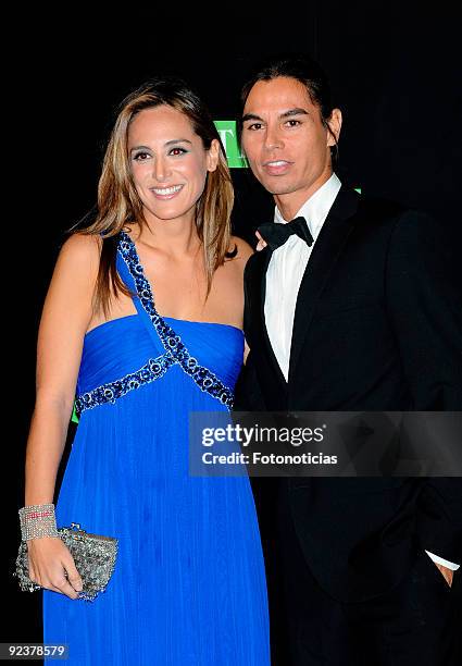 Tamara Falco and Julio Jose Iglesias arrive to the 2009 Telva Magazine Fashion Awards ceremony, held at the Teatro del Canal on October 26, 2009 in...