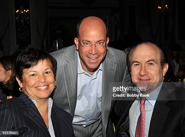 Jeff Zucker , CEO of NBC Universal, Debra L. Lee, Chairman and CEO BET Networks and Philippe Dauman, President and CEO Viacom attends the 2009 Center...