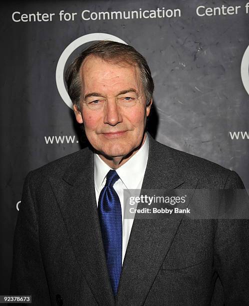 Charlie Rose attends the 2009 Center for Communication Luncheon at The Pierre Hotel on October 26, 2009 in New York City.