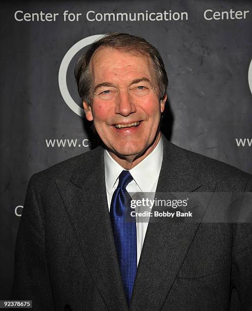 Charlie Rose attends the 2009 Center for Communication Luncheon at The Pierre Hotel on October 26, 2009 in New York City.