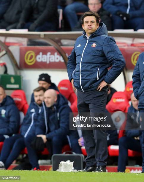 Sunderland manager Chris Coleman during the Sky Bet Championship match between Sunderland and Middlesbrough at Stadium of Light on February 24, 2018...