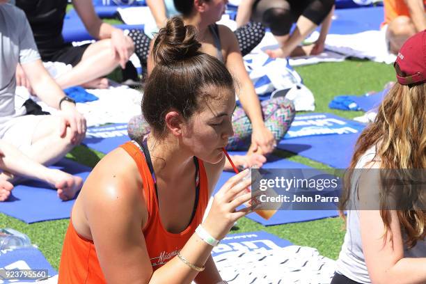 Guest attends illy At Buddhas And Bellinis #livehapilly At SOBEWFF at Loews Miami Beach on February 24, 2018 in Miami Beach, Florida.