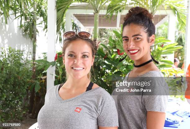 Models attend illy At Buddhas And Bellinis #livehapilly At SOBEWFF at Loews Miami Beach on February 24, 2018 in Miami Beach, Florida.