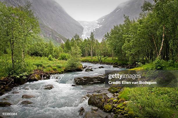 briksdalen - jostedalsbreen stock pictures, royalty-free photos & images