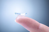 Contact Lens on a Finger