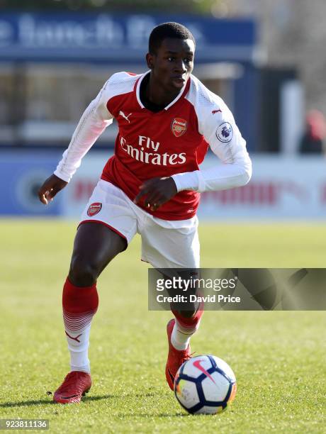 Jordi Osei-Tutu of Arsenal during the match between Arsenal and Dinamo Zagreb at Meadow Park on February 24, 2018 in Borehamwood, England.