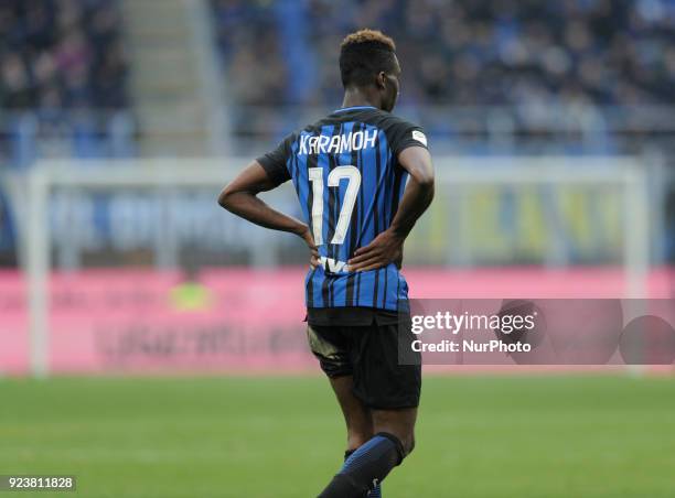 Yann Karamoh of Inter player during the match valid for Italian Football Championships - Serie A 2017-2018 between FC Inter and FC Bologna at San...