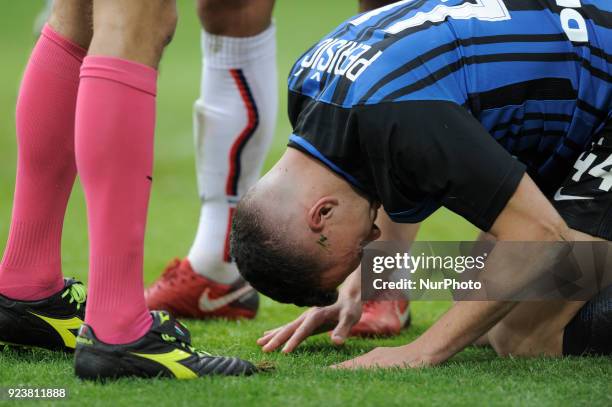 Ivan Perisic of Inter player during the match valid for Italian Football Championships - Serie A 2017-2018 between FC Inter and FC Bologna at San...