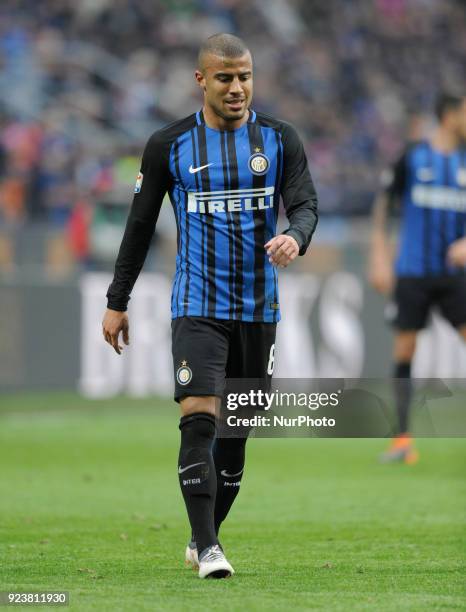 Rafinha of Inter player during the match valid for Italian Football Championships - Serie A 2017-2018 between FC Inter and FC Bologna at San Siro...