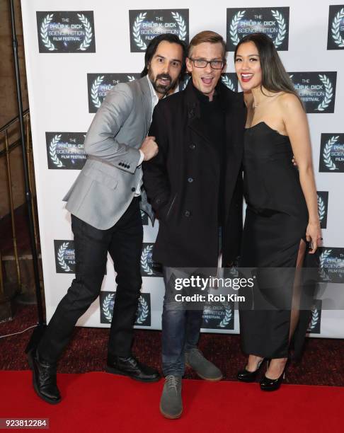 Mack Kuhr, Charles Baker, Aly Mang attend the World Premiere of ALTERSCAPE directed by Serge Levin at The Philip K. Dick Science Fiction Film...