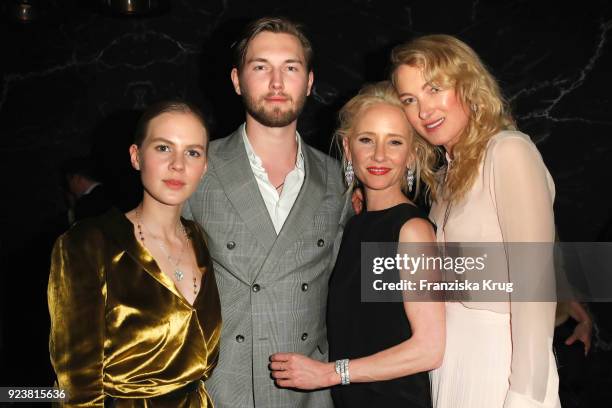 Alicia von Rittberg, Donatus zu Schaumburg-Lippe, US actress Anne Heche and Lilly zu Sayn-Wittgenstein-Berleburg during the Bulgari 'RVLE YOUR NIGHT'...