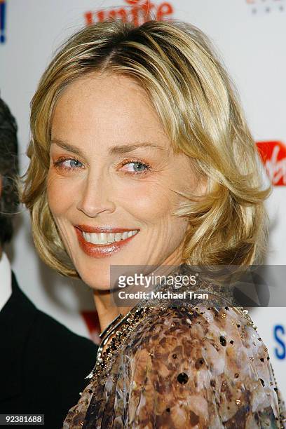Sharon Stone arrives to the 3rd Annual "Rock The Kasbah" fundraising gala held at Vibiana on October 26, 2009 in Los Angeles, California.
