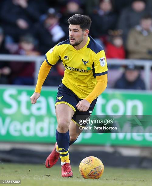 Alex Mowatt of Oxford United in action during the Sky Bet League One match between Northampton Town and Oxford United at Sixfields on February 24,...