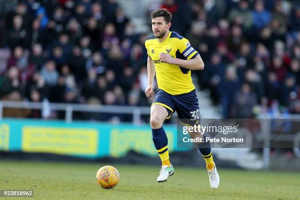 John Mousinho of Oxford United in action during the Sky Bet League One match between Northampton Town and Oxford United at Sixfields on February 24,...