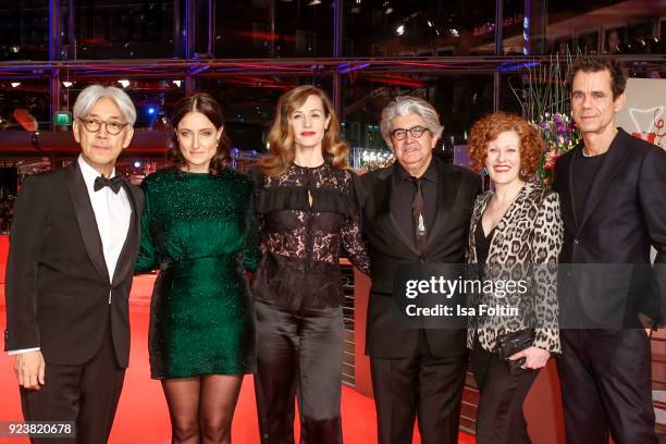 The Berlinale jury members Japanese musician, composer Ryuichi Sakamoto, US producer Adele Romanski, Belgian actress Cecile de France, Spanish...