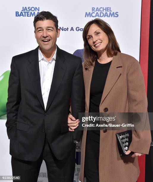 Actor Kyle Chandler and screenwriter Kathryn Chandler arrive at the Los Angeles premiere of 'Game Night' at TCL Chinese Theatre on February 21, 2018...