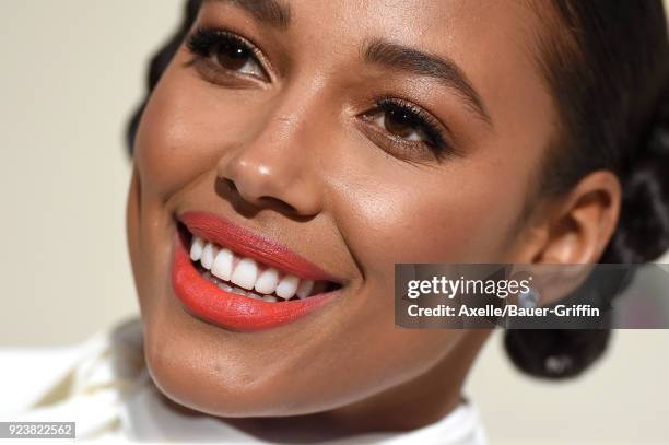 Actress Kylie Bunbury arrives at the Los Angeles premiere of 'Game Night' at TCL Chinese Theatre on February 21, 2018 in Hollywood, California.