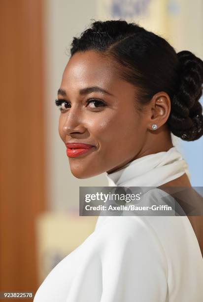 Actress Kylie Bunbury arrives at the Los Angeles premiere of 'Game Night' at TCL Chinese Theatre on February 21, 2018 in Hollywood, California.