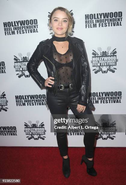 Jordan Hinson attends the 17th Annual Hollywood Reel Independent Film Festival Award Ceremony Red Carpet Event held at Regal Cinemas L.A. LIVE...