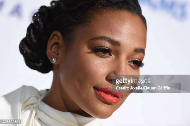 Actress Kylie Bunbury arrives at the Los Angeles premiere of 'Game Night' at TCL Chinese Theatre on February 21, 2018 in Hollywood, California.