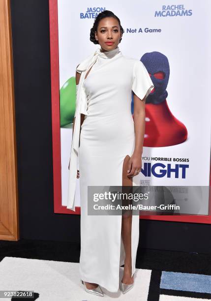 Actress Kylie Bunbury arrives at the Los Angeles premiere of 'Game Night' at TCL Chinese Theatre on February 21, 2018 in Hollywood, California.