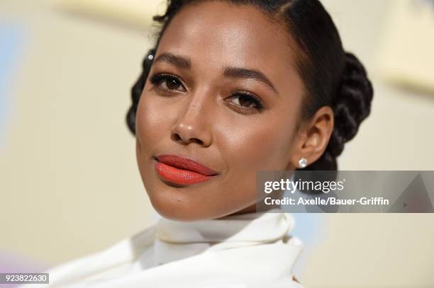 Actress Kylie Bunbury arrives at the Los Angeles premiere of 'Game Night' at TCL Chinese Theatre on February 21, 2018 in Hollywood, California.