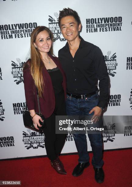 Liz Babalan and Arnel Babalan attend the 17th Annual Hollywood Reel Independent Film Festival Award Ceremony Red Carpet Event held at Regal Cinemas...