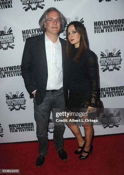 Todd Felderstein and Sheila Galiante attend the 17th Annual Hollywood Reel Independent Film Festival Award Ceremony Red Carpet Event held at Regal...