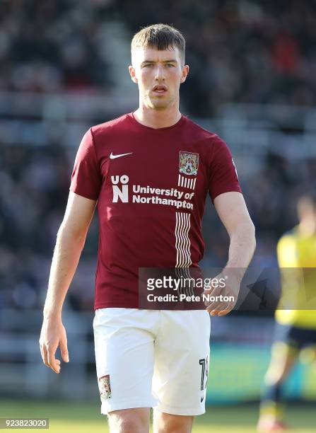Chris Long of Northampton Town in action during the Sky Bet League One match between Northampton Town and Oxford United at Sixfields on February 24,...