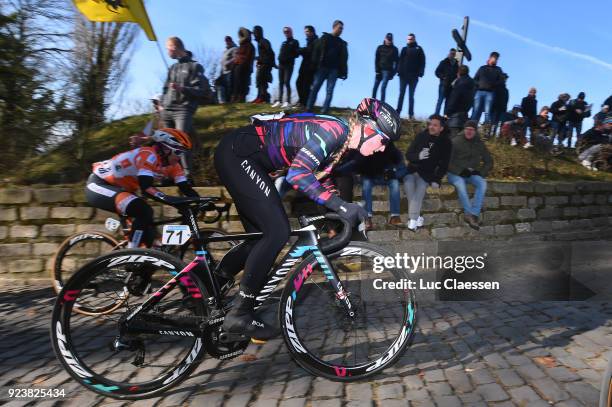 13th Omloop Het Nieuwsblad 2018 / Women Alice Barnes of Great Britain / Muur of Geraardsbergen /Kapelmuur / Gent - Ninove / Women / Flanders Classics...