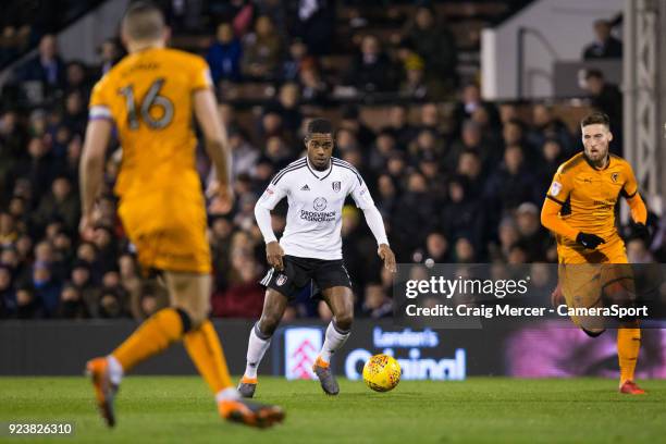 Fulham's Ryan Sessegnon in action during the Sky Bet Championship match between Fulham and Wolverhampton Wanderers at Craven Cottage on February 24,...