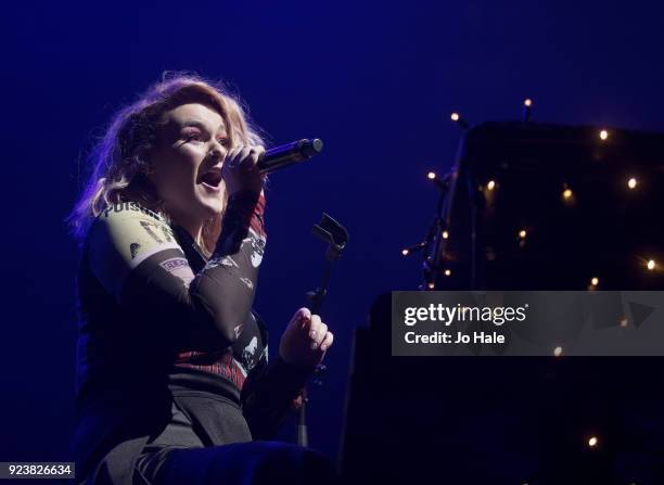 Grace Davies performs on stage at X Factor Live Tour at SSE Arena on February 24, 2018 in London, England.