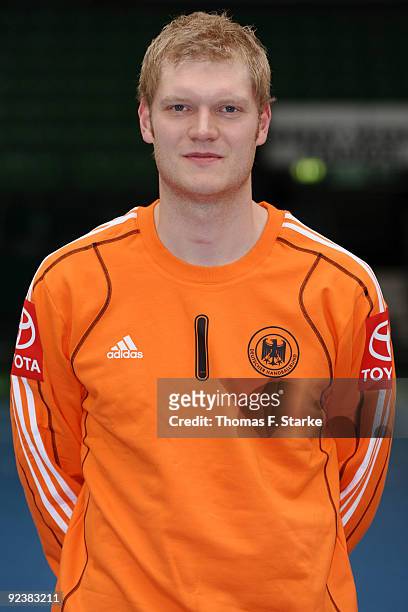 Johannes Bitter poses during Team presentation of the German Handball National Team at the Gerry Weber Stadium on October 27, 2009 in Halle, Germany.