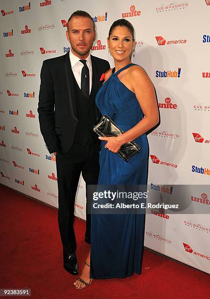 Singer Matt Goss and actress Daisy Fuentes arrives at the "Rock the Kasbah" event hosted by Sir Richard Branson and Eve Branson on October 26, 2009...