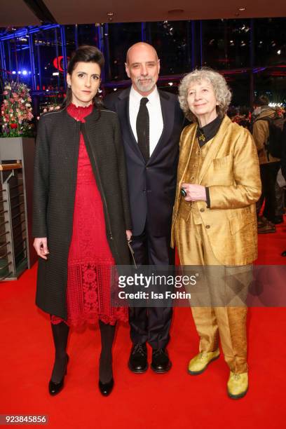 Glashuette Documentary Award Jury members Cintia Gil, Eric Schlosser and Ulrike Ottinger attend the closing ceremony during the 68th Berlinale...