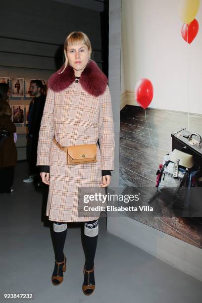 Linda Tol attended the Bally Autumn Winter 2018 Press Presentation during Milan Fashion Week on February 24, 2018 in Milan, Italy.