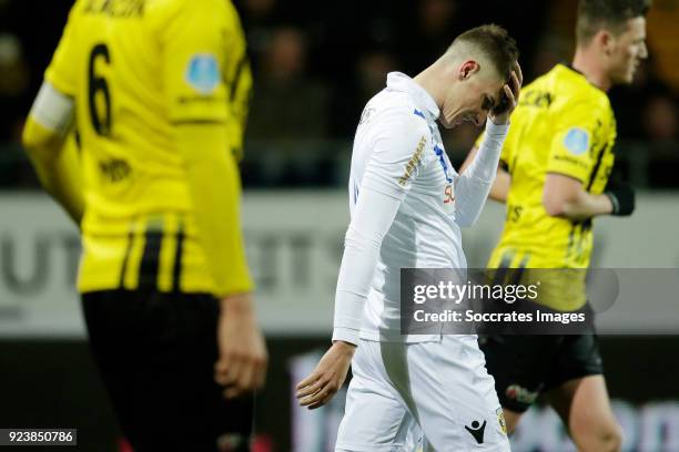 Mason Mount of Vitesse during the Dutch Eredivisie match between VVVvVenlo - Vitesse at the Seacon Stadium - De Koel on February 24, 2018 in Venlo...