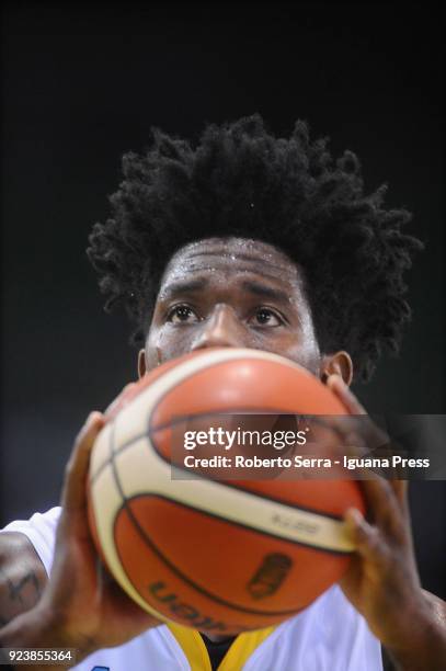 Henry Sims of Vanoli in action during the match quarter final of Coppa Italia between Scandone Sidigas Avellino and Vanoli Cremona at Mandela Forum...