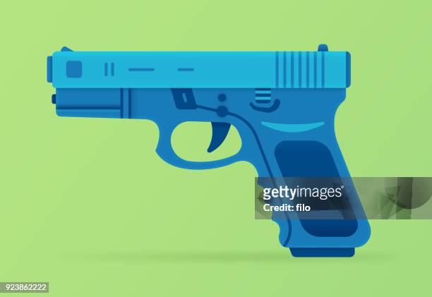 handgun - trigger warning stock illustrations
